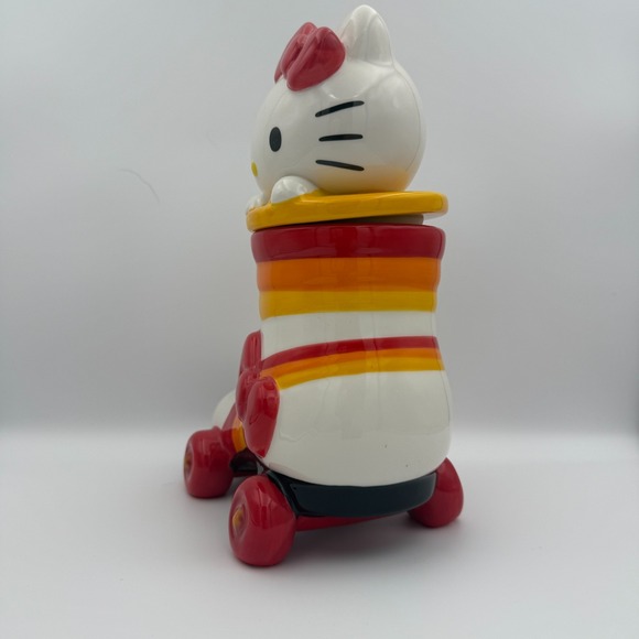 Retro 80s Hello Kitty Cat Roller Skate Ceramic Cookie Jar - Picture 3 of 6